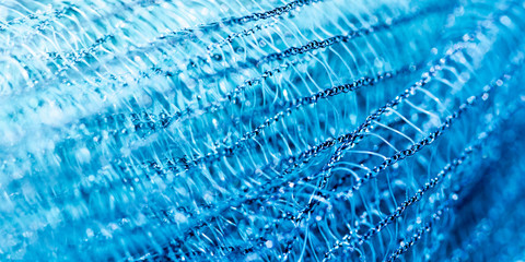 Blue fishnet, macro photography.