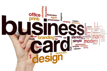 Poster - Business card word cloud