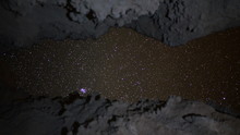  Astrophotography Time Lapse With Zoom Out Motion Of Universe Seen Through Cave Formation In Red Rock Canyon State Park, California