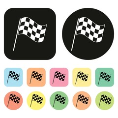 Checkered Flags icon. Racing flags icon. Vector