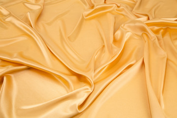 Golden silk drapery. 