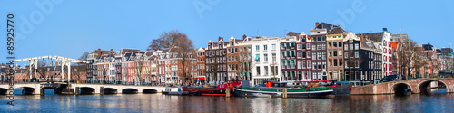 Plakat Życie miasta w centrum Amsterdamu