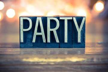 Party Concept Metal Letterpress Type