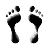 Fototapeta Miasta - Human footprints