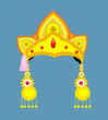 Golden Hindu Ornament and Crown for Mythological Character