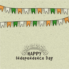 Sticker - Independence Day celebration greeting card.