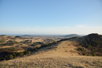 View from Baekyaki Volcanic cone in Jeju Island