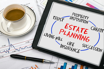 estate planning concept on tablet pc