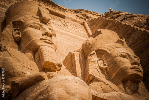 Abu Simbel, 2 pharaons. Egypte Tableau sur Toile