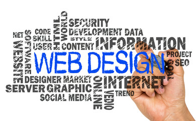web design word cloud concept