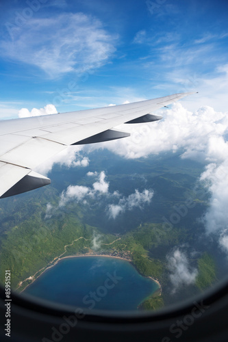 Naklejka na drzwi nice view from airplane window