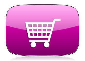 cart violet icon shop sign