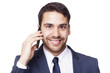 © cristovao31 - Smiling business man talking on the cell phone, isolated on whit