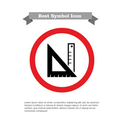 Ruler and set square