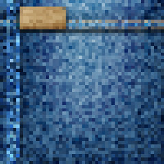 Canvas Print - Jeans background - pixel style