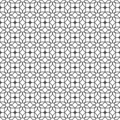 Wall Mural - monochrome seamless pattern in oriental style - variation 1