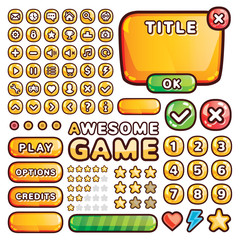 Poster - Interface elements for web and mobile games and apps
