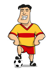 Wall Mural - Cartoonhappy football or soccer player