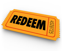 Redeem Word Orange Ticket Redemption Special Offer Winning Conte