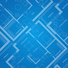Vector Plan Blue Print. Architectural Background