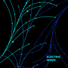 Aufkleber - Wire grid made of connected dots