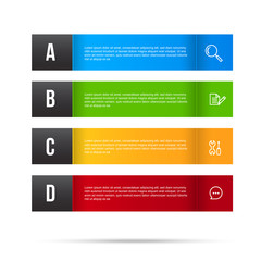 Poster - Abstract color tag banner isolated on white background 001