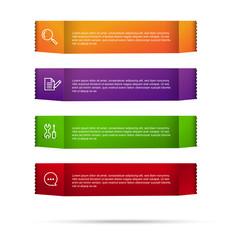 Poster - Abstract color tag banner isolated on white background 002