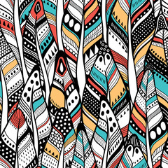 Poster - Feather seamless pattern