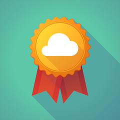 Poster - Long shadow badge with a cloud