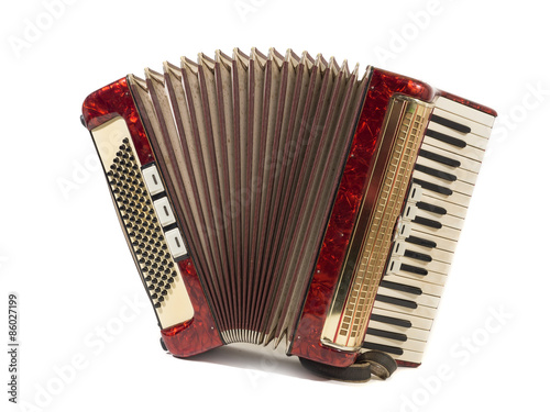Fotomural Schönes altes akkordeon, schifferklavier, Ziehharmonika