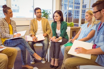 Wall Mural - Creative business team in meeting