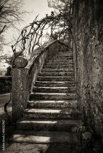 Naklejka na drzwi ancient stairs