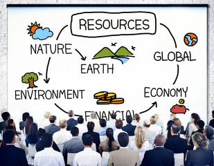 Wall Mural - Natural Resources Environment Economy Finance Concept