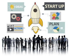 Canvas Print - Startup Innovation Planning Ideas Team Success Concept