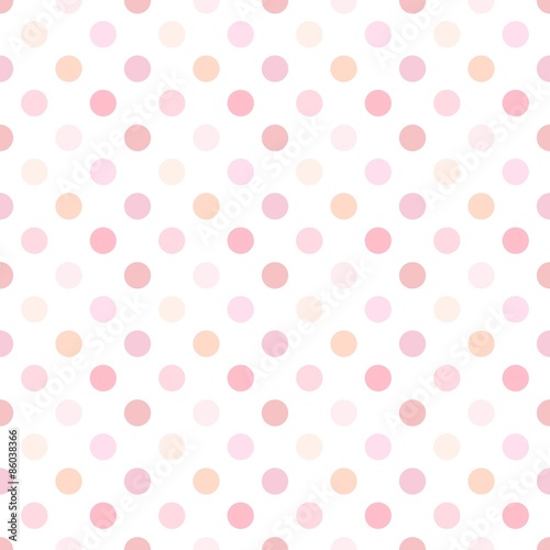 Naklejka dekoracyjna Polka dot pink pattern