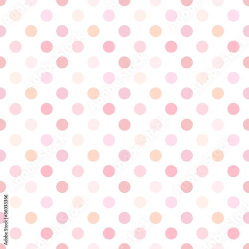 Naklejka nad blat kuchenny Polka dot pink pattern