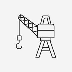 Poster - Crane line icon