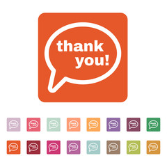 Wall Mural - The thank you  icon. Thanks symbol. Flat