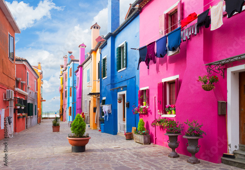 Fotomural La isla de Burano, Venecia, Italia