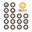 Smiley faces icons. Vector illustration.