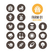 Agriculture and farming icons. Vector illustration.