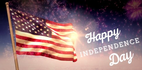 Composite image of independence day graphic