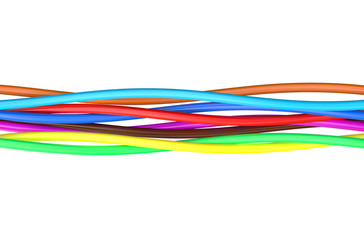 Poster - Colorful electrical cables or wires
