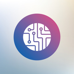 Poster - Circuit board sign icon. Technology symbol.