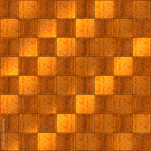 Fotografia, Obraz Inlaid Wood Checkerboard Floor Seamless Pattern