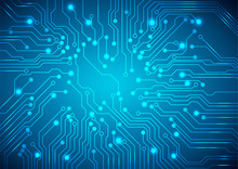 Abstract Technology Circuit Board, Vector Background.