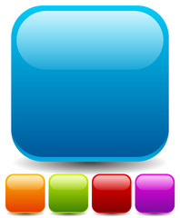 Poster - Round squares with empty space. Set of five colors.