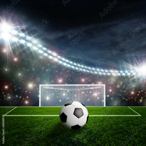 pilki-noznej-pilka-na-zielonej-stadium-arenie