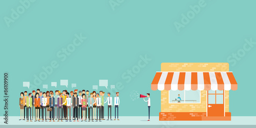 Fotografía people business announce and marketing for business crowd