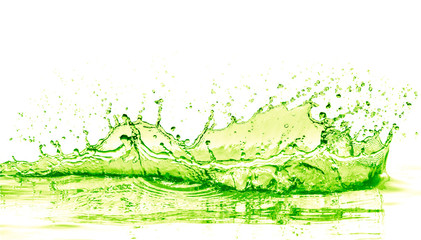 Sticker - green drink splash a summer celebration abstract